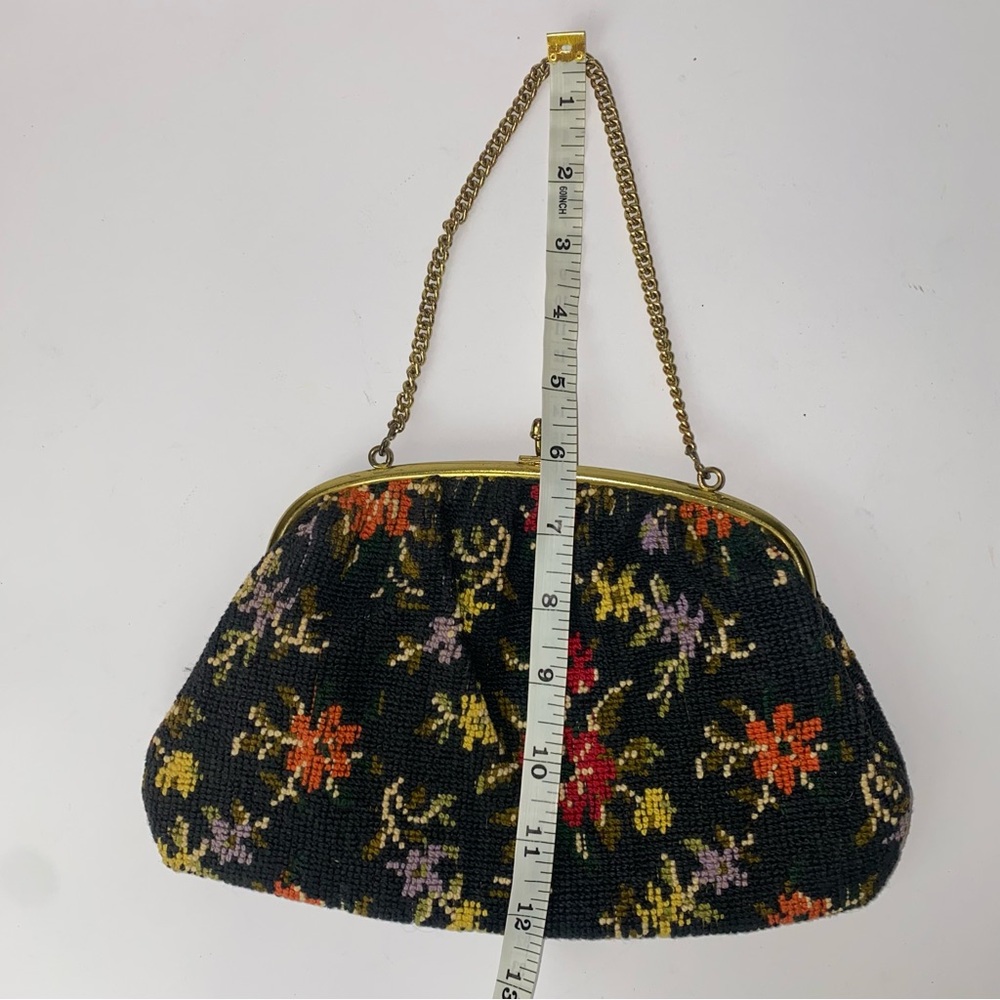 Vintage Carpet Tapestry Brocade Purse Clutch Handbag - Picture 7 of 10